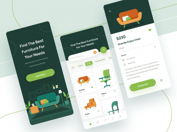 Furniture UI Mobile App Design